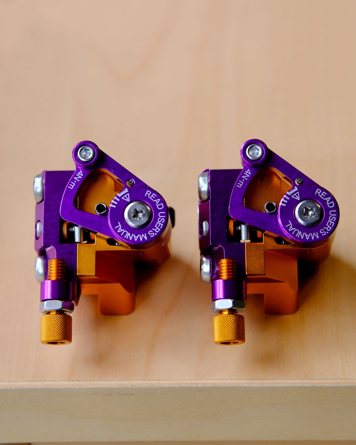 Growtac Étriers de frein Equal – Bicolore or et violet